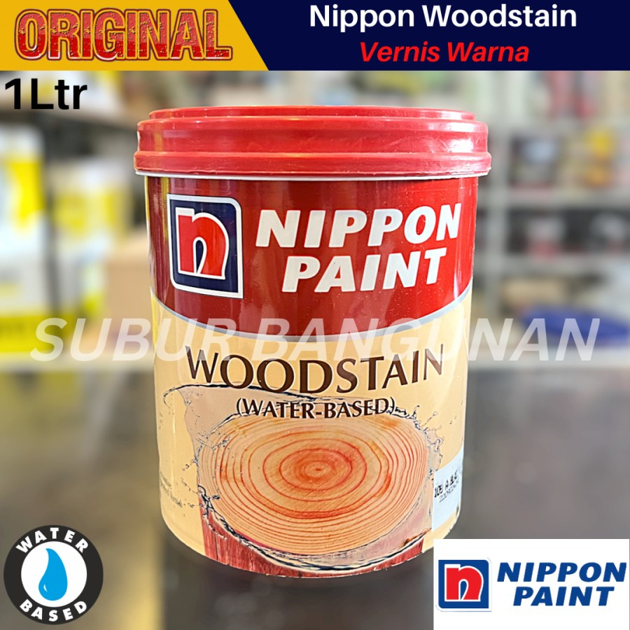 Cat Nippon Paint Woodstain Waterbase 1 Ltr Politur Pengencer Air