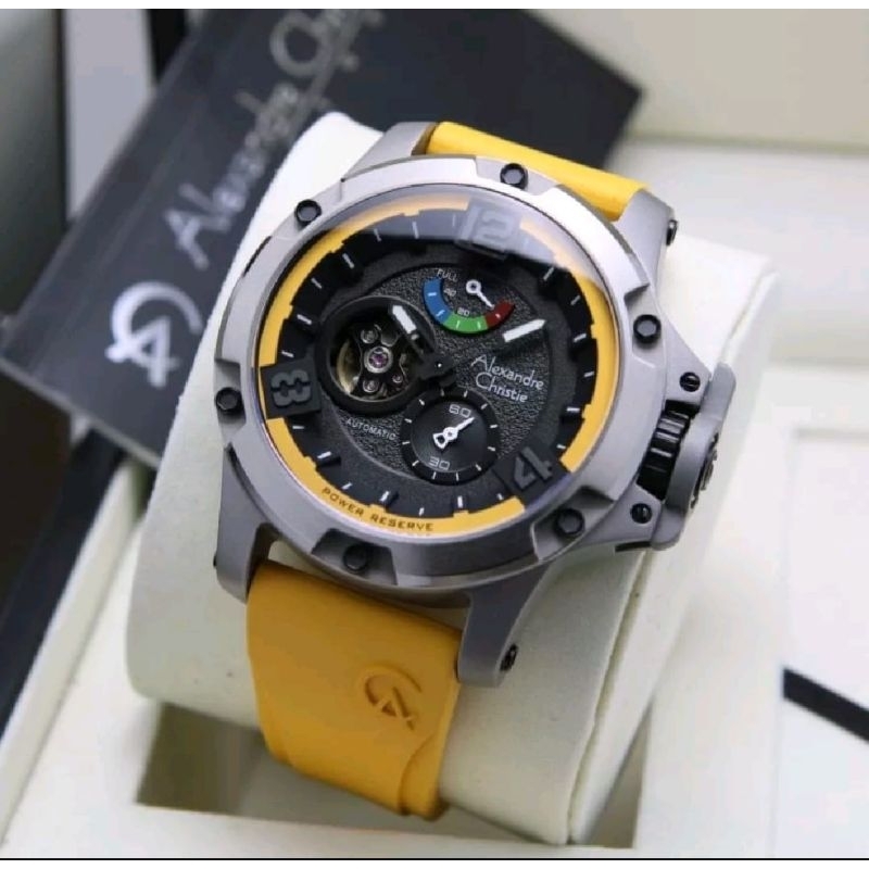 ORIGINAL JAM TANGAN PRIA ALXESANDER CHRISTIE AC-6295 Titanium