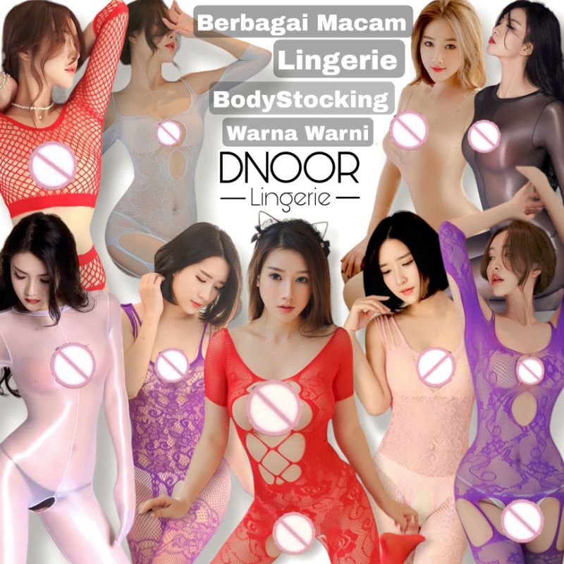 Lingerie Body Stocking Jaring Warna Warni Wanita Size S, M, L, XL / Baju Dinas Malam Istri / Kado Nikah