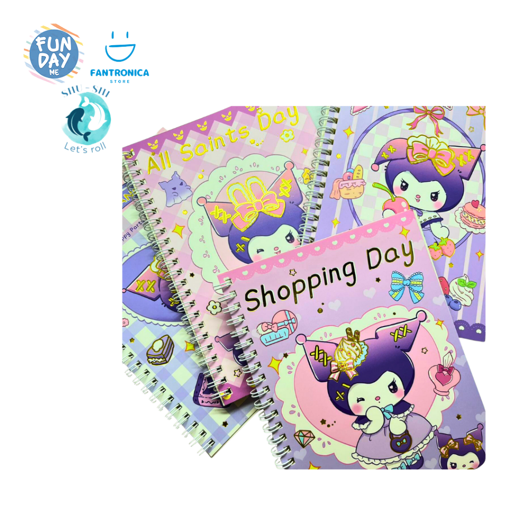 

Notes Spiral Premium Melody Kuromi Cinamoroll Sanrio Kertas Ukuran A5 / Notebook Spiral A5 Buku Tulis Catatan
