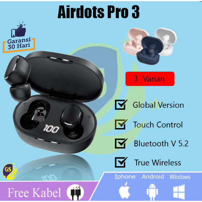 Galaxysacc - Xiaomi Redmi Realme Airdots Pro 3 Model Touch TWS / Earphone Airdots Pro 3