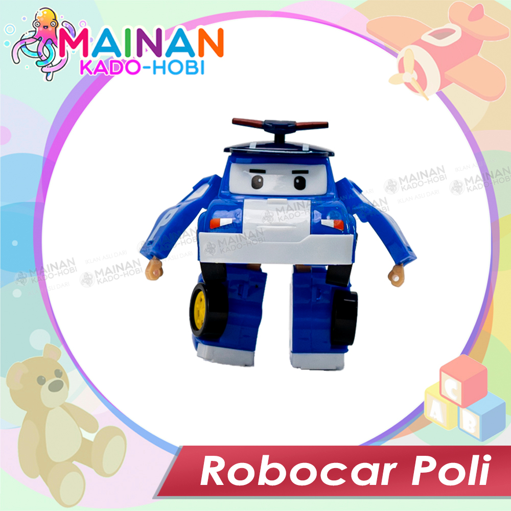 HADIAH ULANG TAHUN MAINAN EDUKASI ANAK ACTION FIGURE ROBOT TRANSFORM ROBOCAR POLI