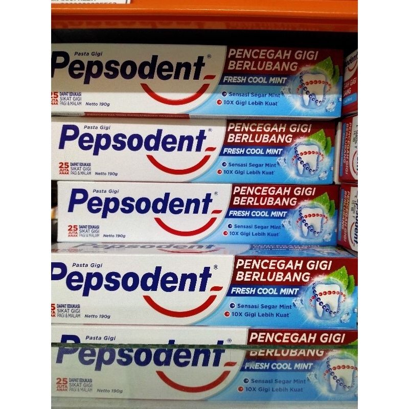 PEPSODENT FRESH COOL MINT PENCEGAH GIGI BERLUBANG 190GR