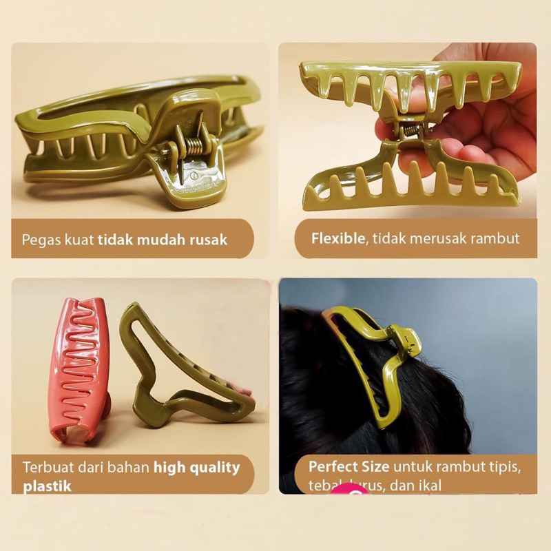 NEW! JEPIT JEDAI RAMBUT KUPU JUMBO KOREA STYLE JEEPITAN RAMBUT