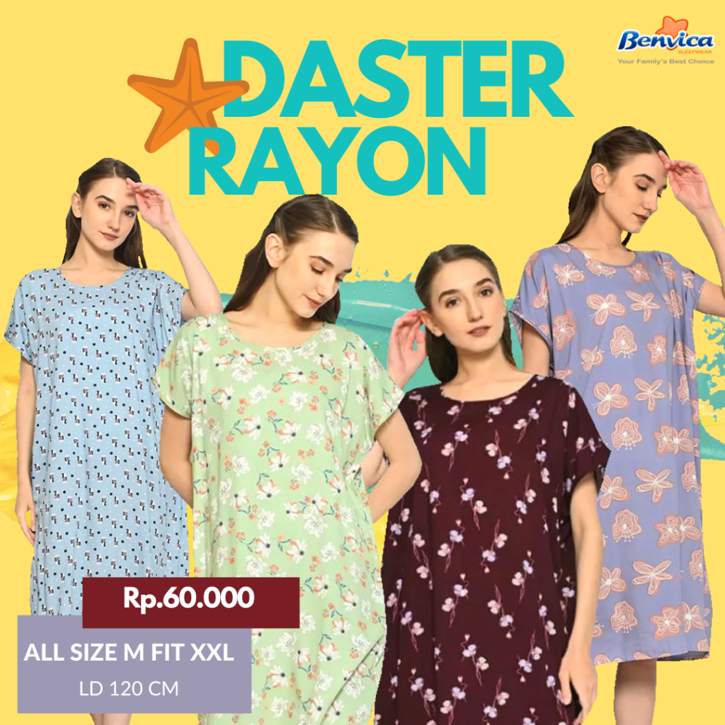 BAJU TIDUR DASTER RAYON LENGAN BALI HABEL