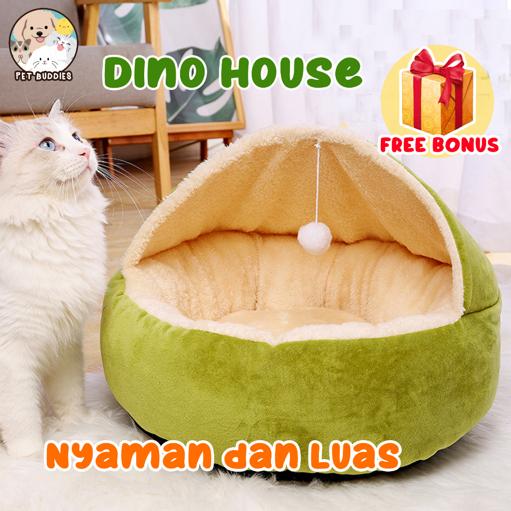 [FREE BONUS]DINO Bed Ranjang Kucing/Anjing Motif Dinosaurus