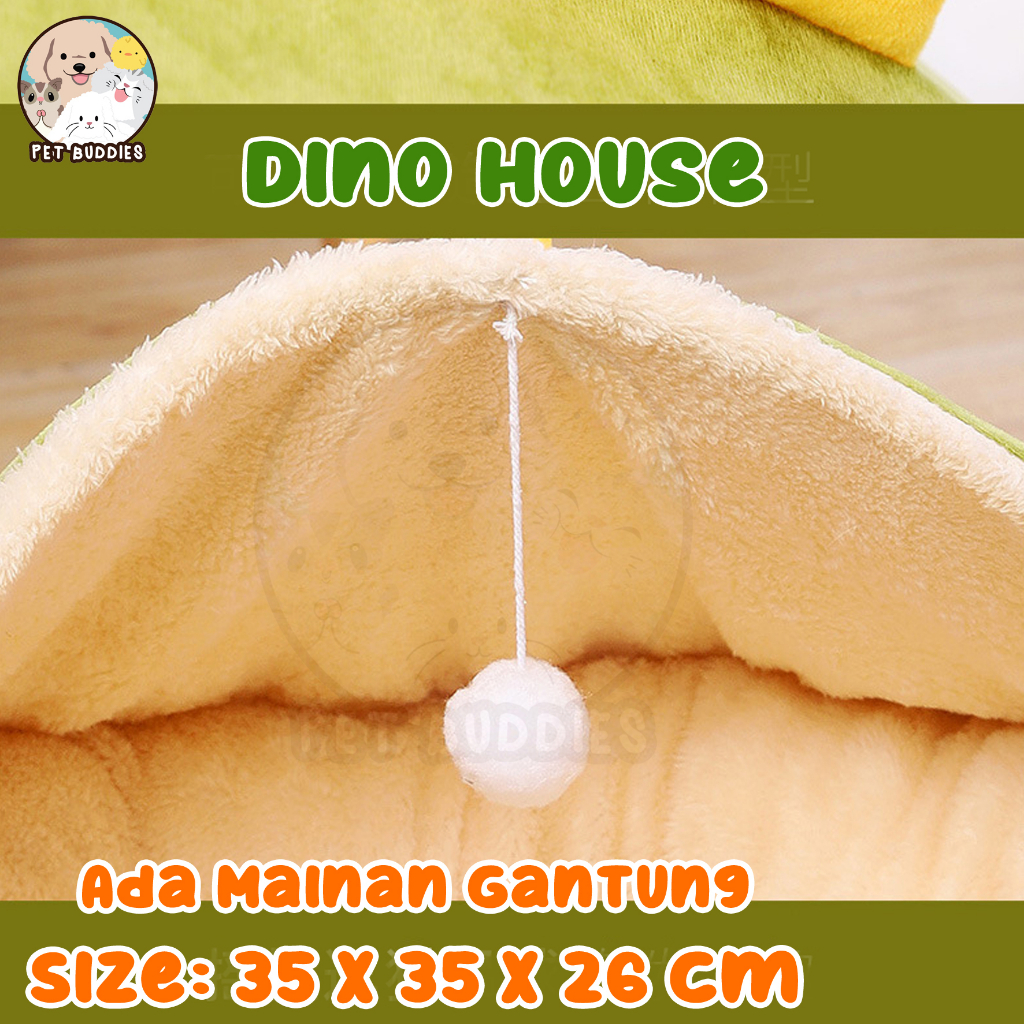 [FREE BONUS]DINO Bed Ranjang Kucing/Anjing Motif Dinosaurus