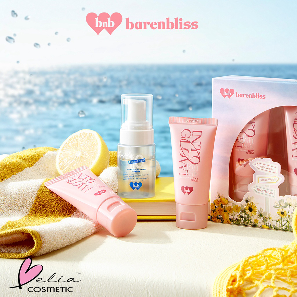 ❤ BELIA ❤ BARENBLISS Clean Up Glow Up Self-Care Travel Kit Mini Size | BNB Body Wash Body Serum Foam Cleanser | B&amp;B