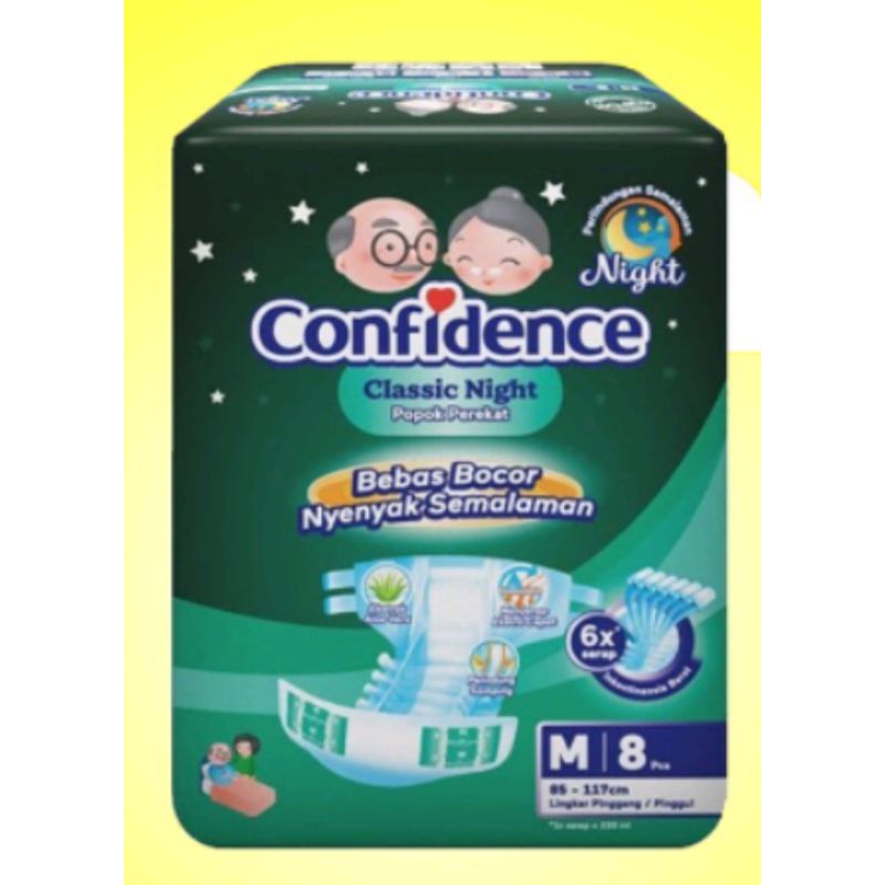 Popok Dewasa Confidence Ukuran M isi 8 buah