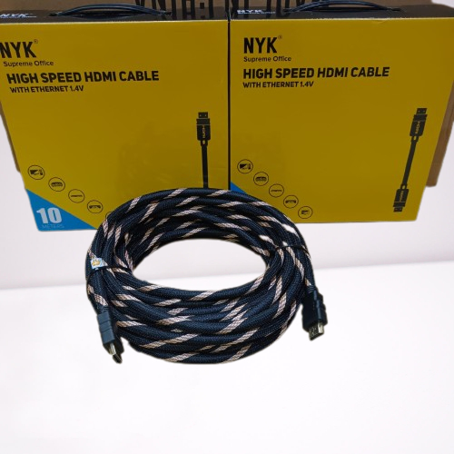 NYK Kabel HDMI 3D 10 Meter Jaring 19+1 Ethernet 4K 1080p