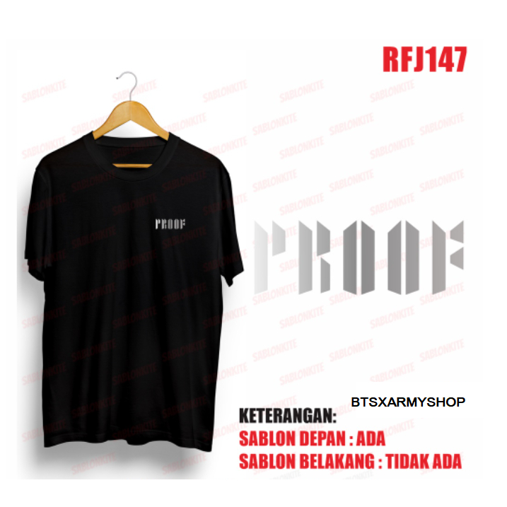 (RFJ147) BAJU KAOS BTS PROOF TULISAN KECIL