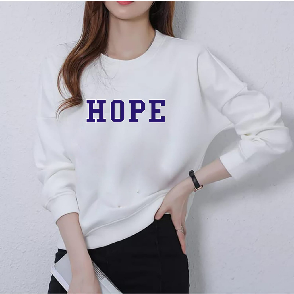 BAJU ATASAN TRENDY HOPE GIRL TERBARU-KAOS DISTRO CEWEK KEREN LENGAN PANJANG MASA KINI DAN TERLARIS