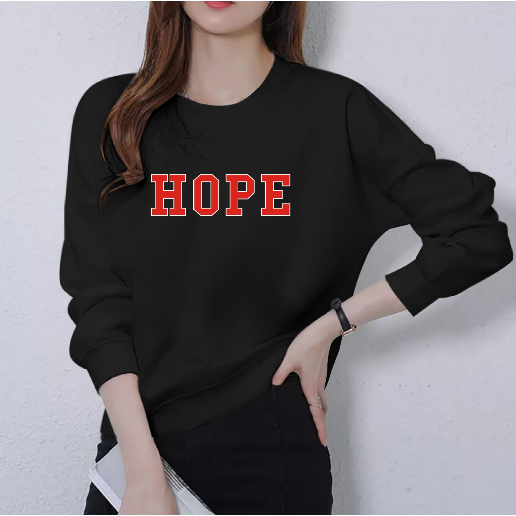 BAJU ATASAN TRENDY HOPE GIRL TERBARU-KAOS DISTRO CEWEK KEREN LENGAN PANJANG MASA KINI DAN TERLARIS