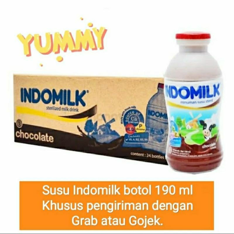 

susu uht indomilk botol | isi 24