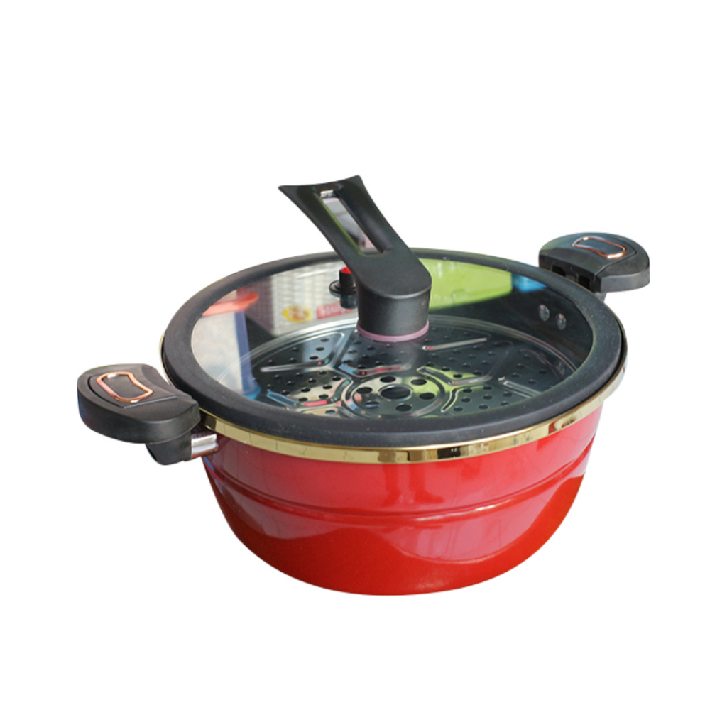 DM - GSF Panci Presto Totipotent + Steam Steamer 28 CM Anti Lengket Non Stick GSF G-2801