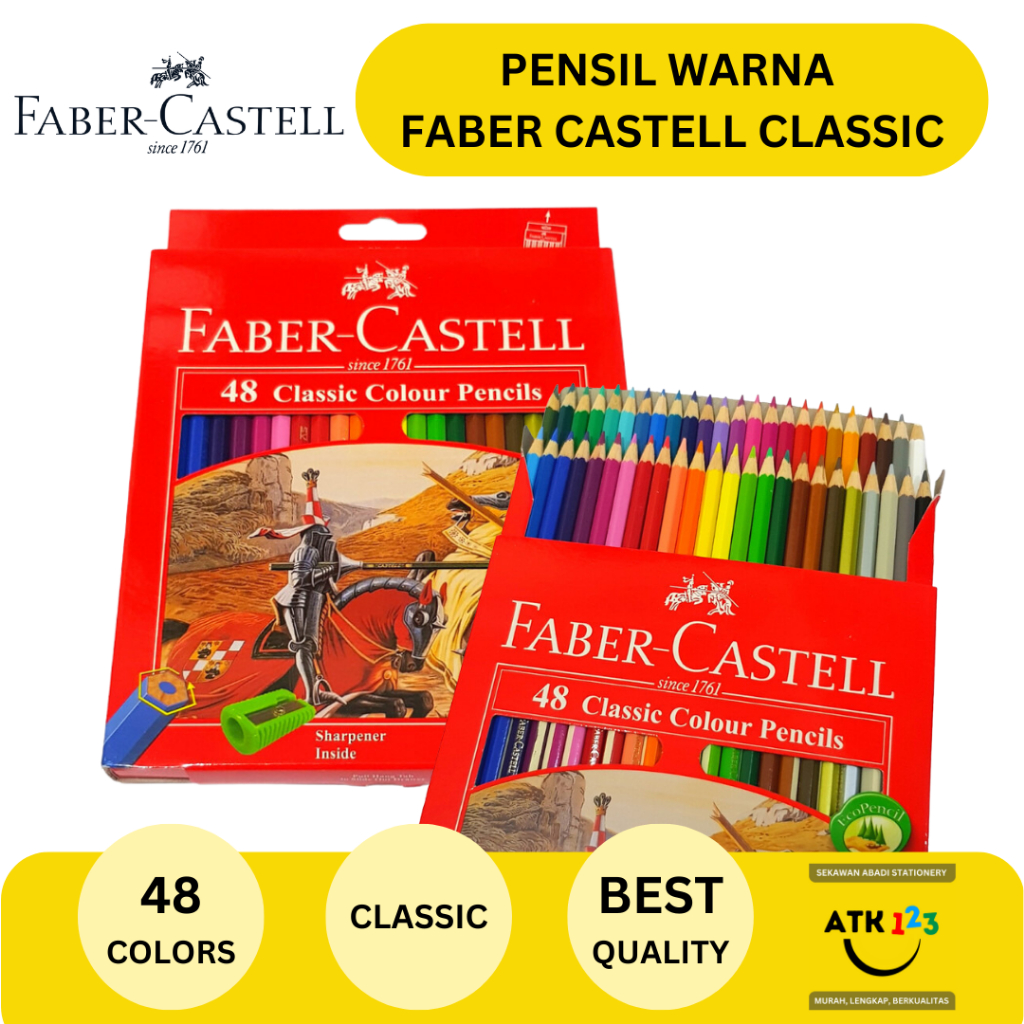 Pensil Warna / Colour Pencil Faber Castell 48 Warna Classic