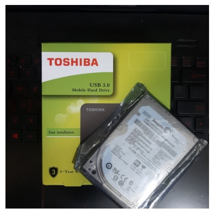 Harddisk 500gb seagate + casing toshiba