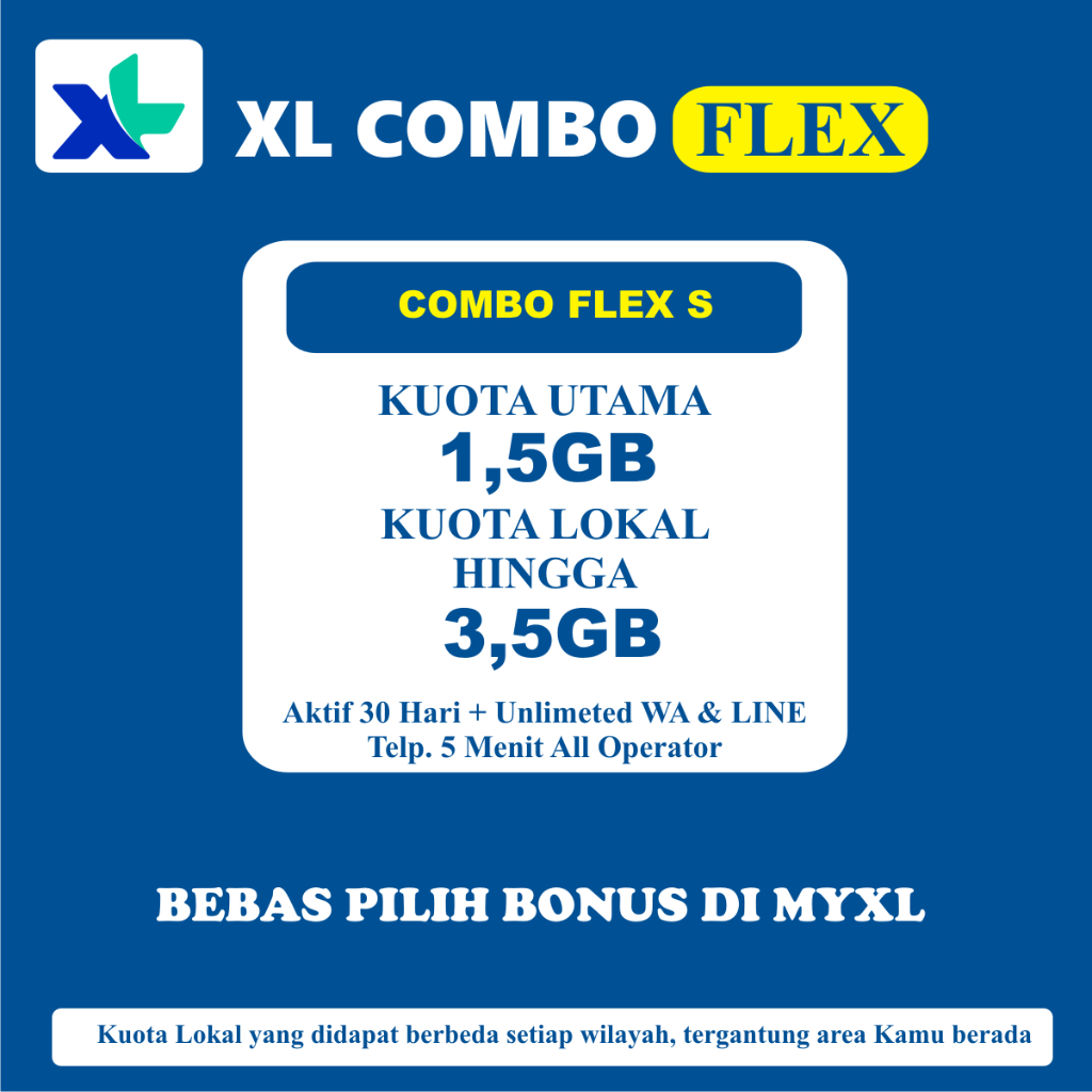 KUOTA XL XTRA COMBO FLEX S - PAKET DATA ISI ULANG