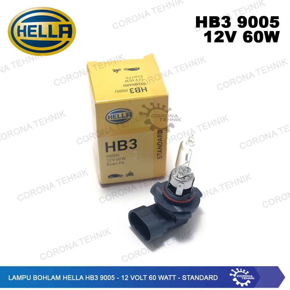 HB3 9005 - 12 Volt 60 watt - Standard Lampu Bohlam Hella