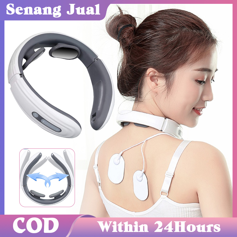 Electric Pulse Massage Alat Pijat Leher Elektrik Versi Baterai Meredakan Rasa Sakit Pijat Leher Elec