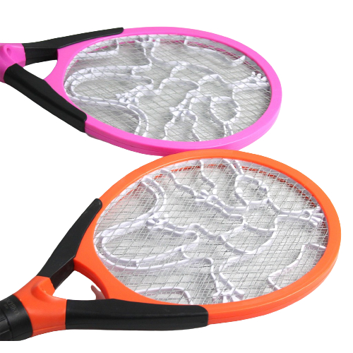 Raket Nyamuk Led Light Baterai Powerful Rechargeable Pembasmi Pemukul Nyamuk Motif