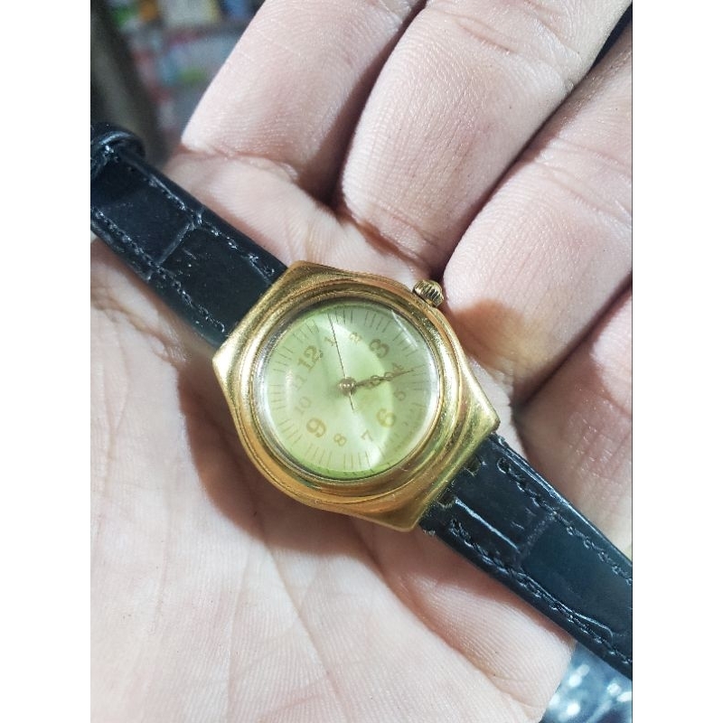 Jam Swatch Gold Original Wanita/ladies Preloved