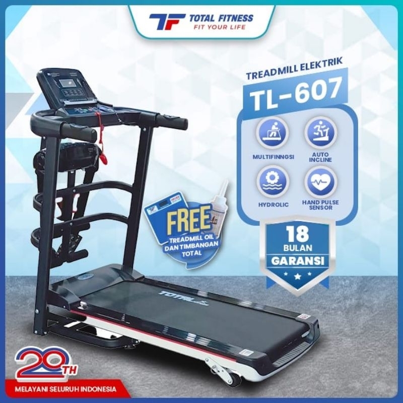 Treadmill Elektrik Total Fitness TL 607 Alat Fitnes Treadmil Listrik