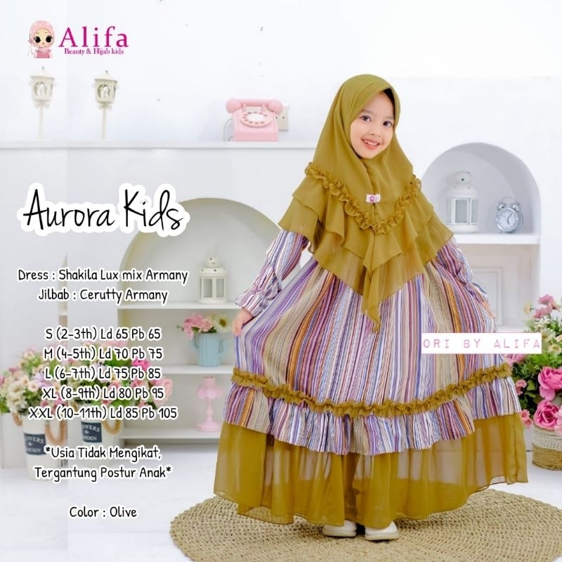 Gamis Anak AURORA Original By - Alifa Solo