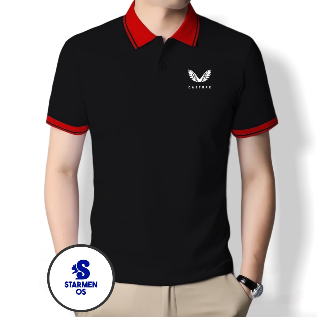 Kaos Wangki Polo Atasan Tshirt Pria Kerah Wangki Big List CASTORE