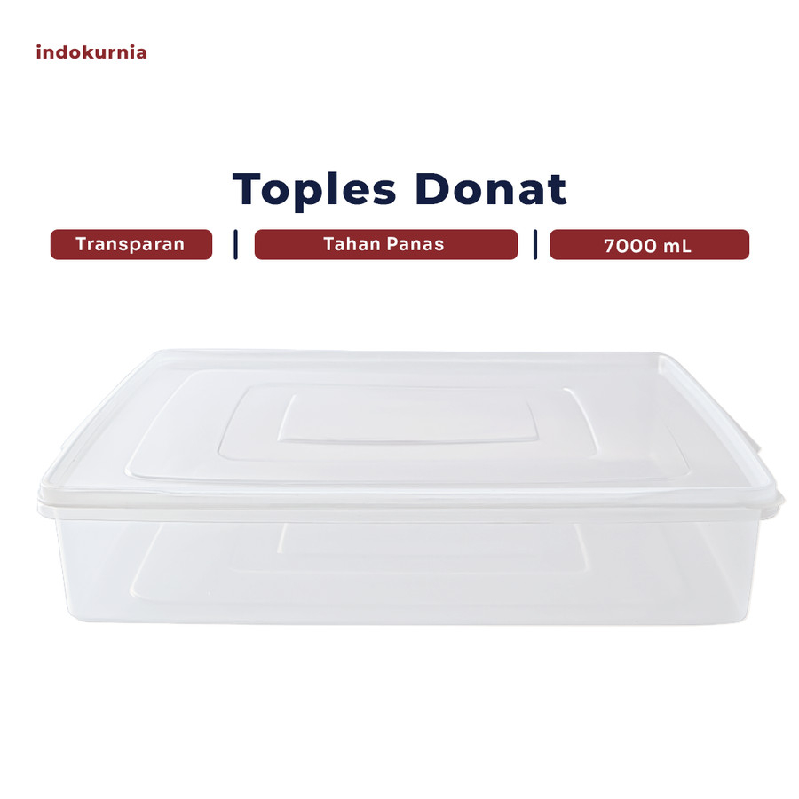 IK - TOPLES KOTAK KUE DONAT TEMPAT SAYUR 7000 ML KOTAK DONAT TERMURAH