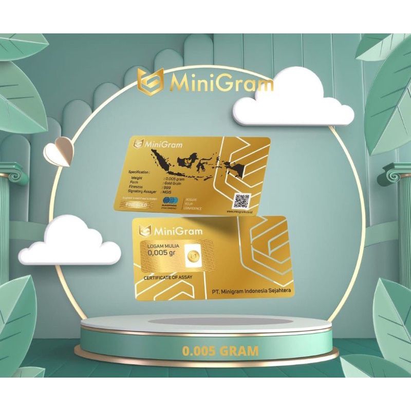 Emas Minigram 0,005 gram 24 karat emas batangan logam mulia 100% original