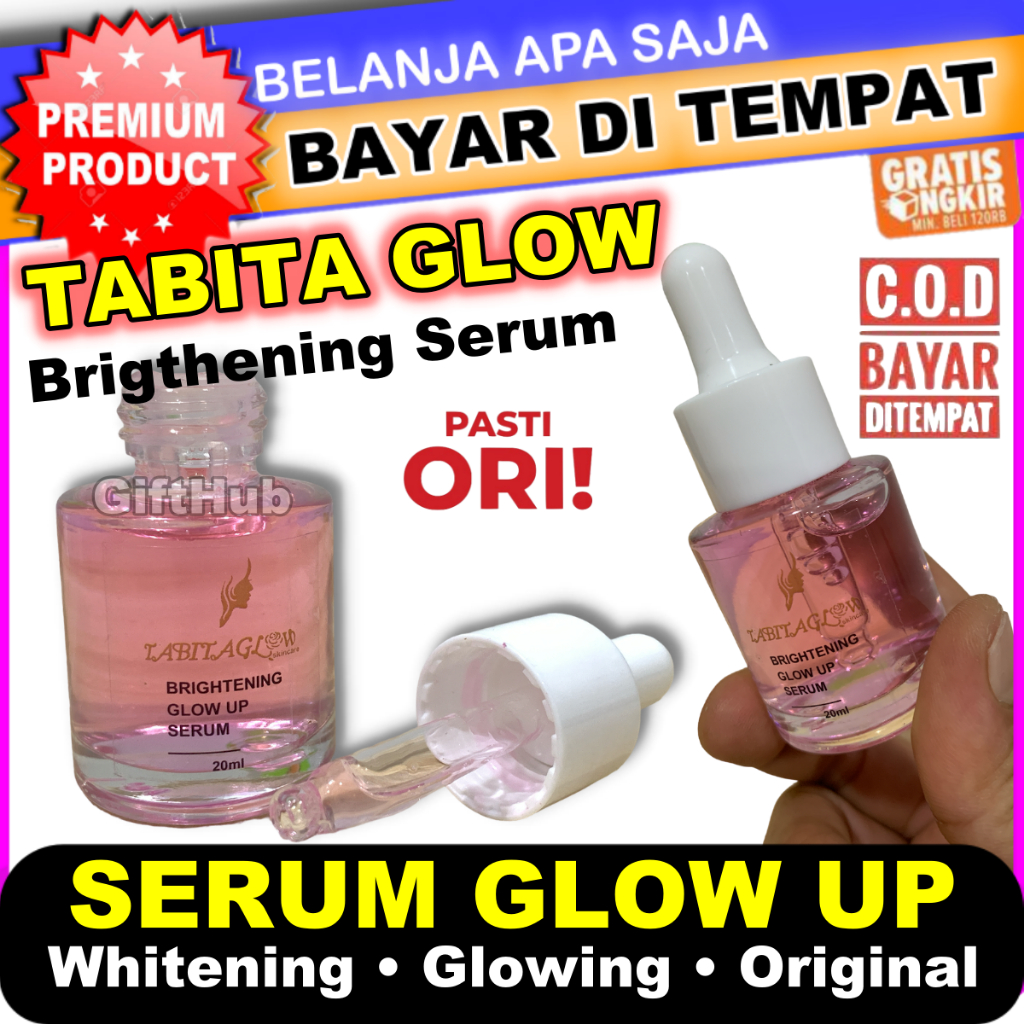 Serum Glow Glowing Brightening Essence Original Tabitha Produk Malaysia SkinCare Serum Pink Glow Up 