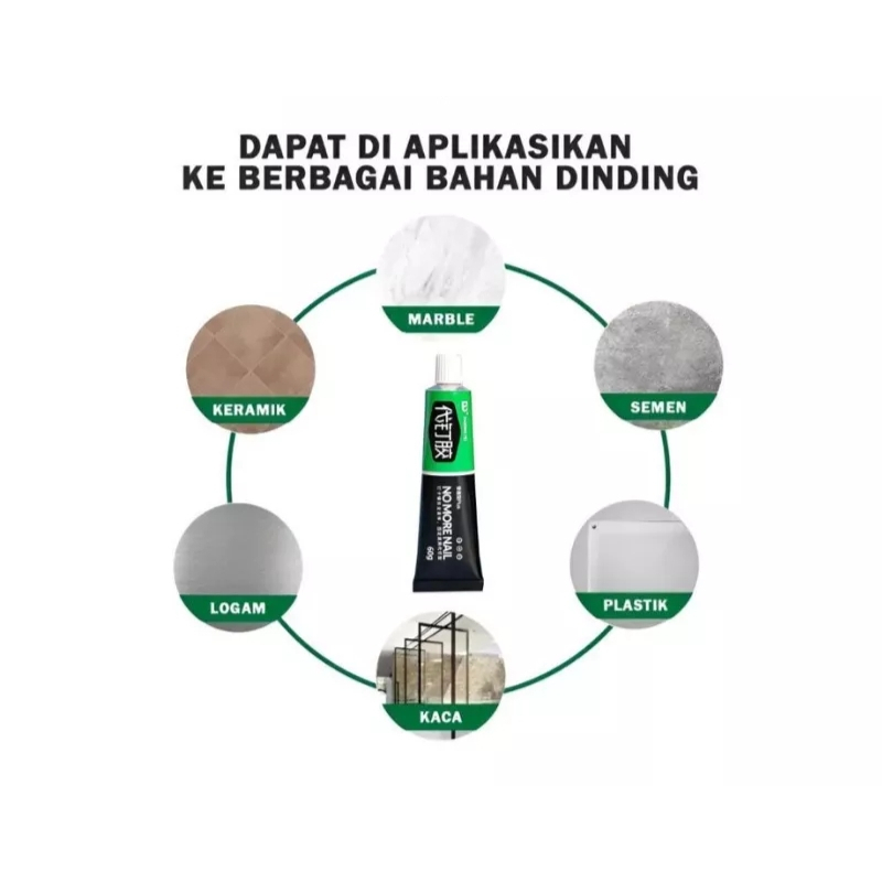 (COD) Lem Pengganti Paku / Tembok Cairan Adhesive Glue Penganti Skrup Perekat Super Kuat Serbaguna