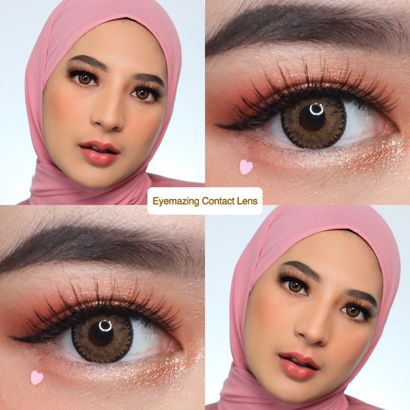 EYEMAZING Softlens - APPLE Brown / Coklat Normal Minus Beda Minus