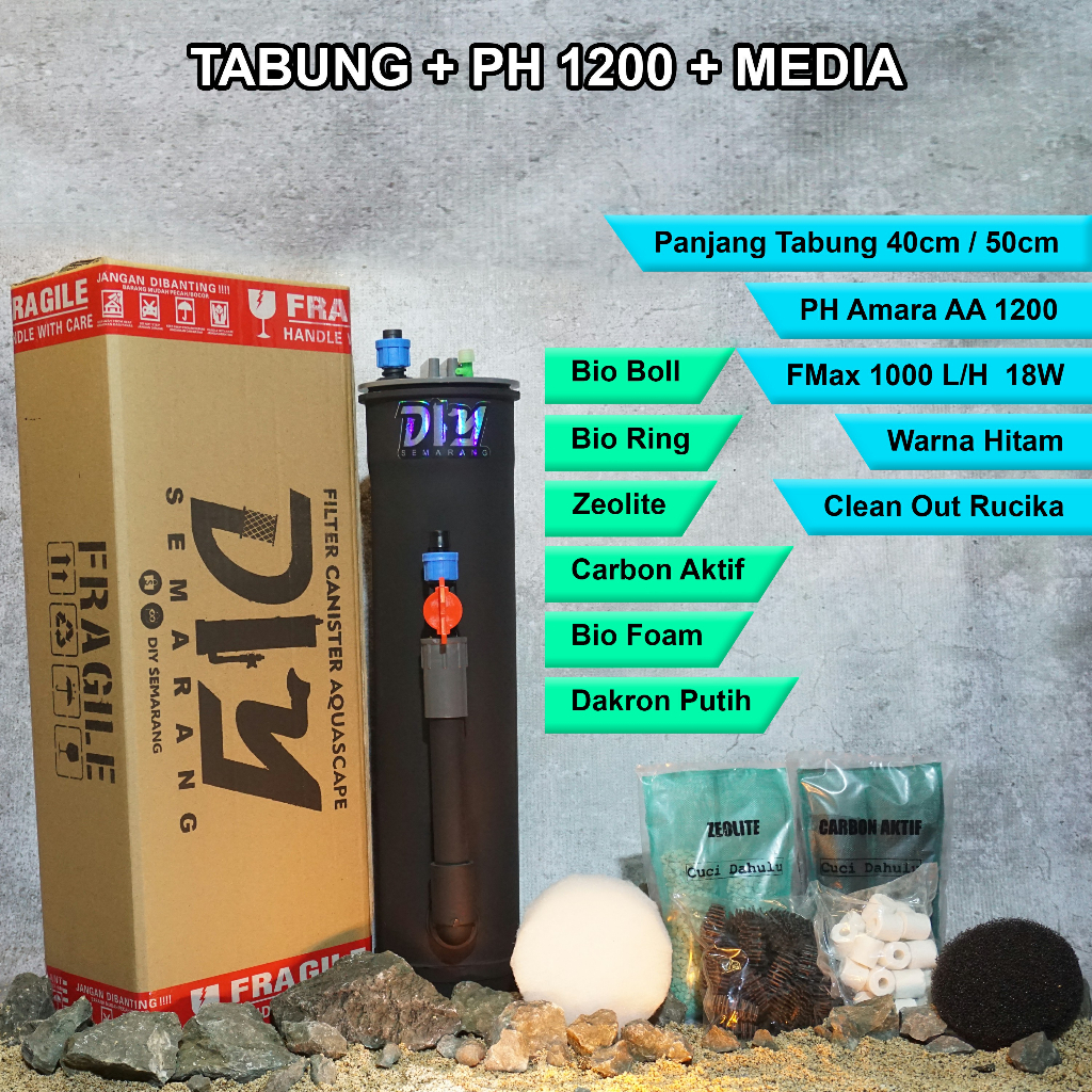 Canister DIY + PH Amara 1200 + Media Filter