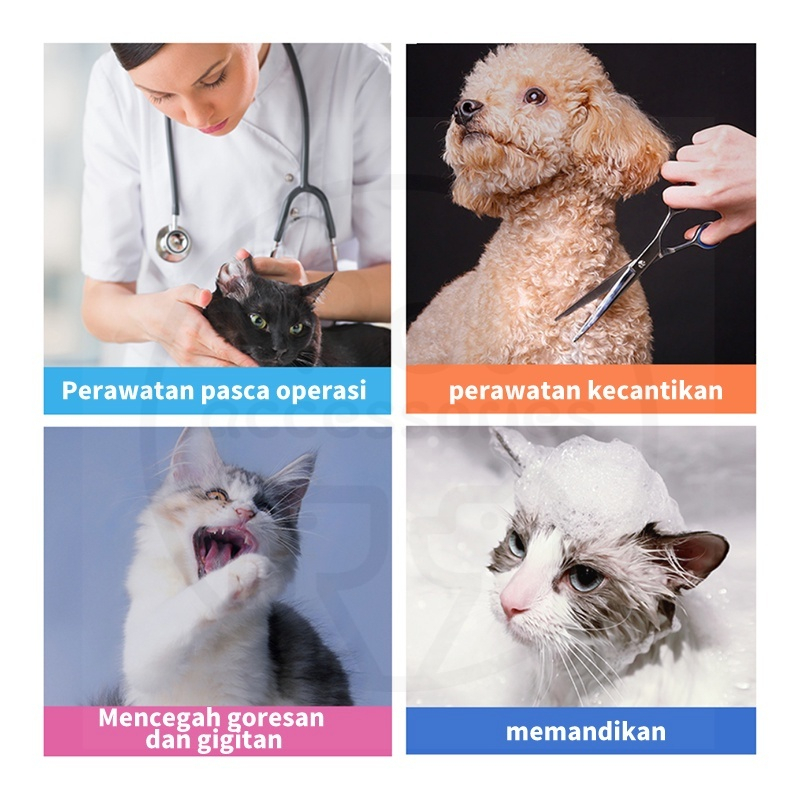 dog cat pet collar penutup pelindung hewan peliharaan kerah kucing penutup perawatan kucing dan anjing anti jilat menjilat