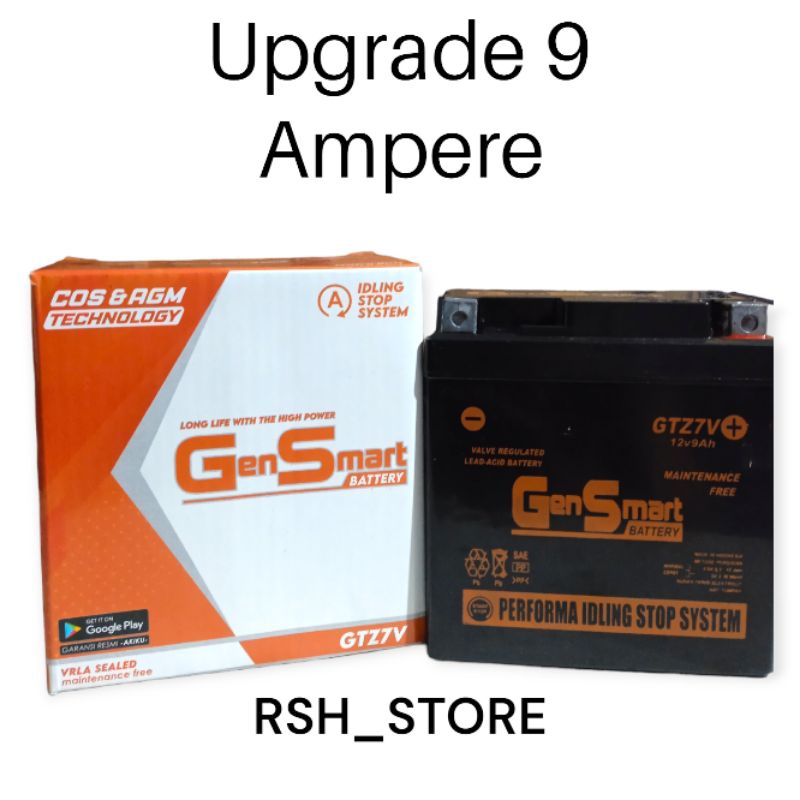 (GRATIS ONGKIR) AKI KERING GS SMART YTZ7V UPGRADE 9 AMPERE MOTOR NMAX, AEROX, PCX, LEXI, R25, PRIMAV