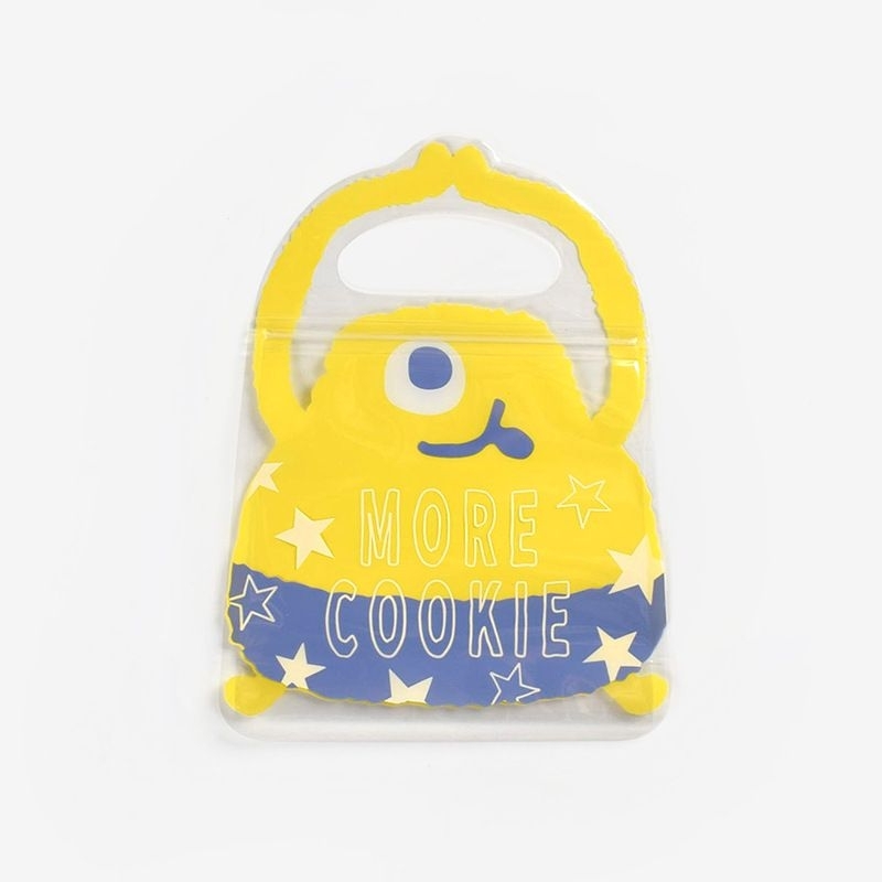 ZIPPER BAG MONSTER PINK YELLOW/ ZIPLOCK LUCU AESTHETIC UNYU