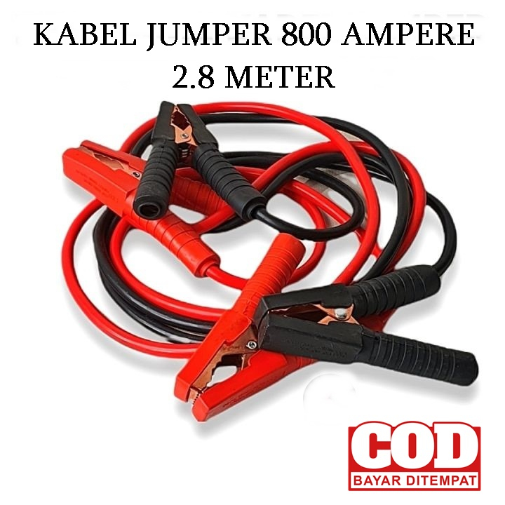 Cable Booster 800A panjang 2,8 Meter - Kabel Jumper Aki 800 Ampere Panjang 2,8 Meter