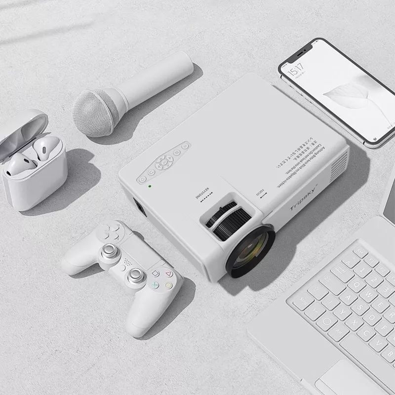 Proyektor T5 4500 Lumens Proyektor Mini Theater Rumah Pintar LED Home Theater