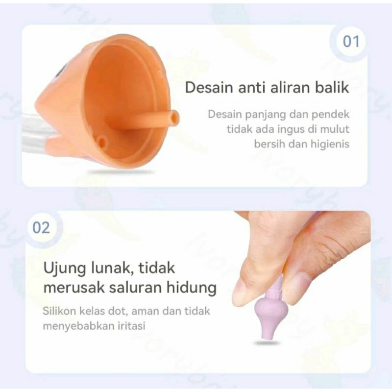 Penyedot ingus bayi Nasal Aspirator Lendir Nose Cleaner Sedot Pembersih kotoran hidung baby 0+ bln newborn