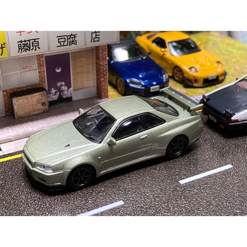 Kyosho 1/64 Nissan Skyline GTR R34 Light Green Metallic (Millenium jade)