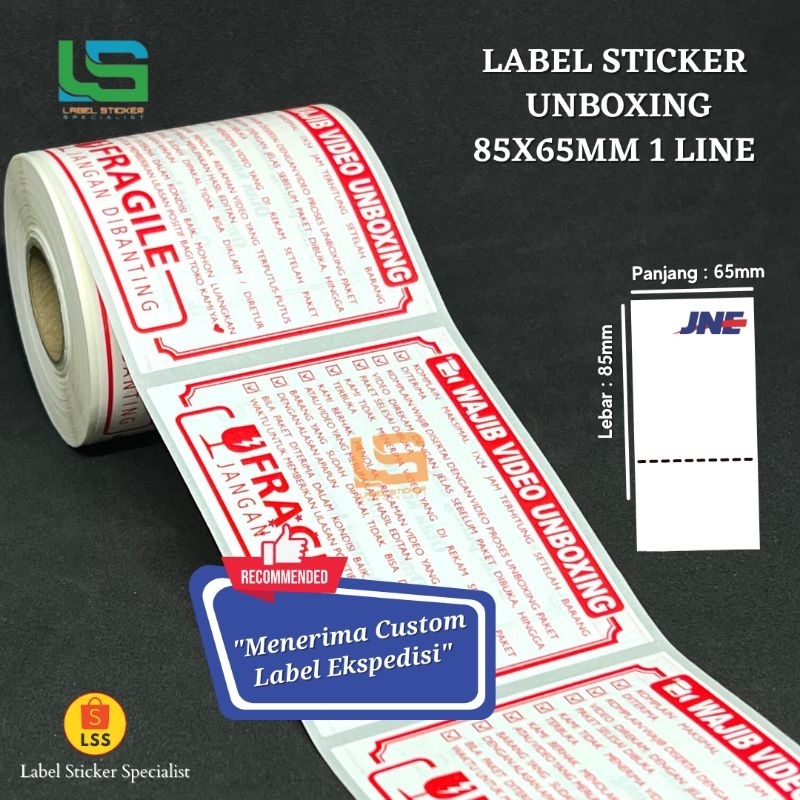 

Label Sticker Unboxing Wajib Unboxing Stiker 85X65 MM Isi 250 PCS