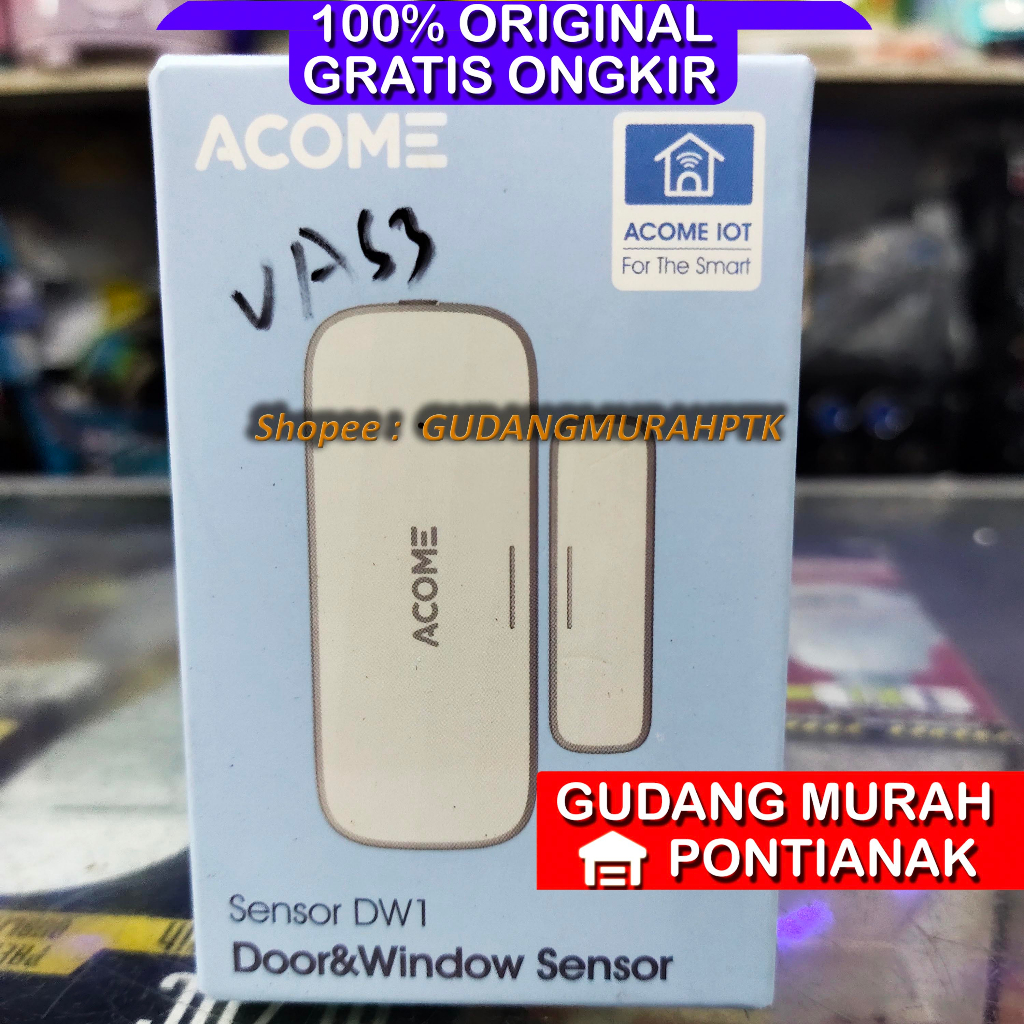 Alarm Pintar Pintu atau jendela / Anti maling Acome Sensor Pintu Acome Dw1 Smart Control Door And Window Sensor