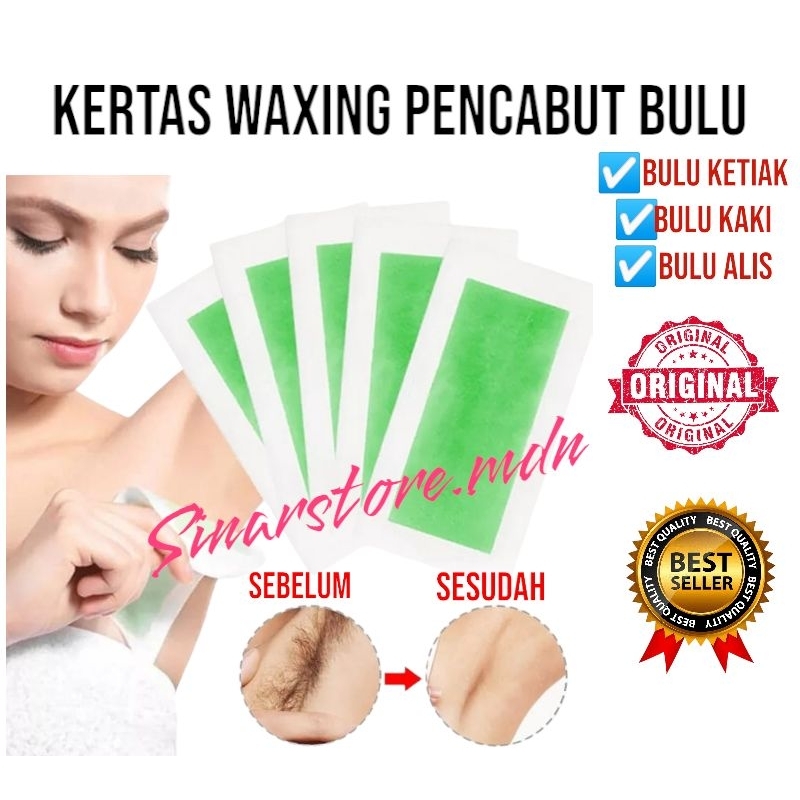 Hair Removal Strip Waxing Paper Wax Pencabut Bulu Cold kertas cabut kain ketiak kaki rambut sugar pe