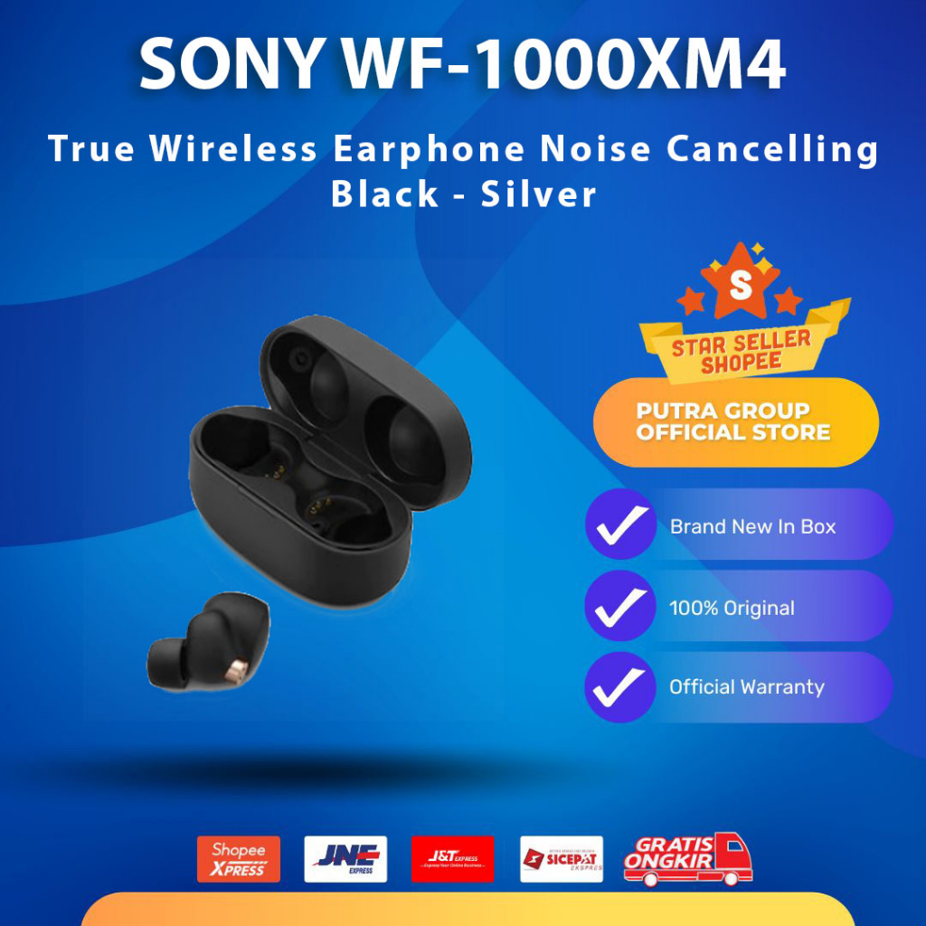 SONY WF-1000XM4 True Wireless Earphone Black Noise Cancelling Original