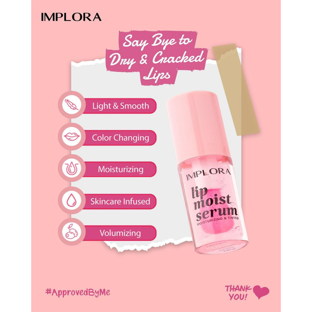 Implora Lip Moist Serum / Pelembab Bibir Serum Bibir Implora Base Lip Care