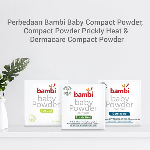 [BPOM] Bambi Baby Compact Powder 40gr / Compact Powder Refill Bambi / Bedak Padat Bayi Kulit Normal - Sensitif / Aromatherapy / MY MOM