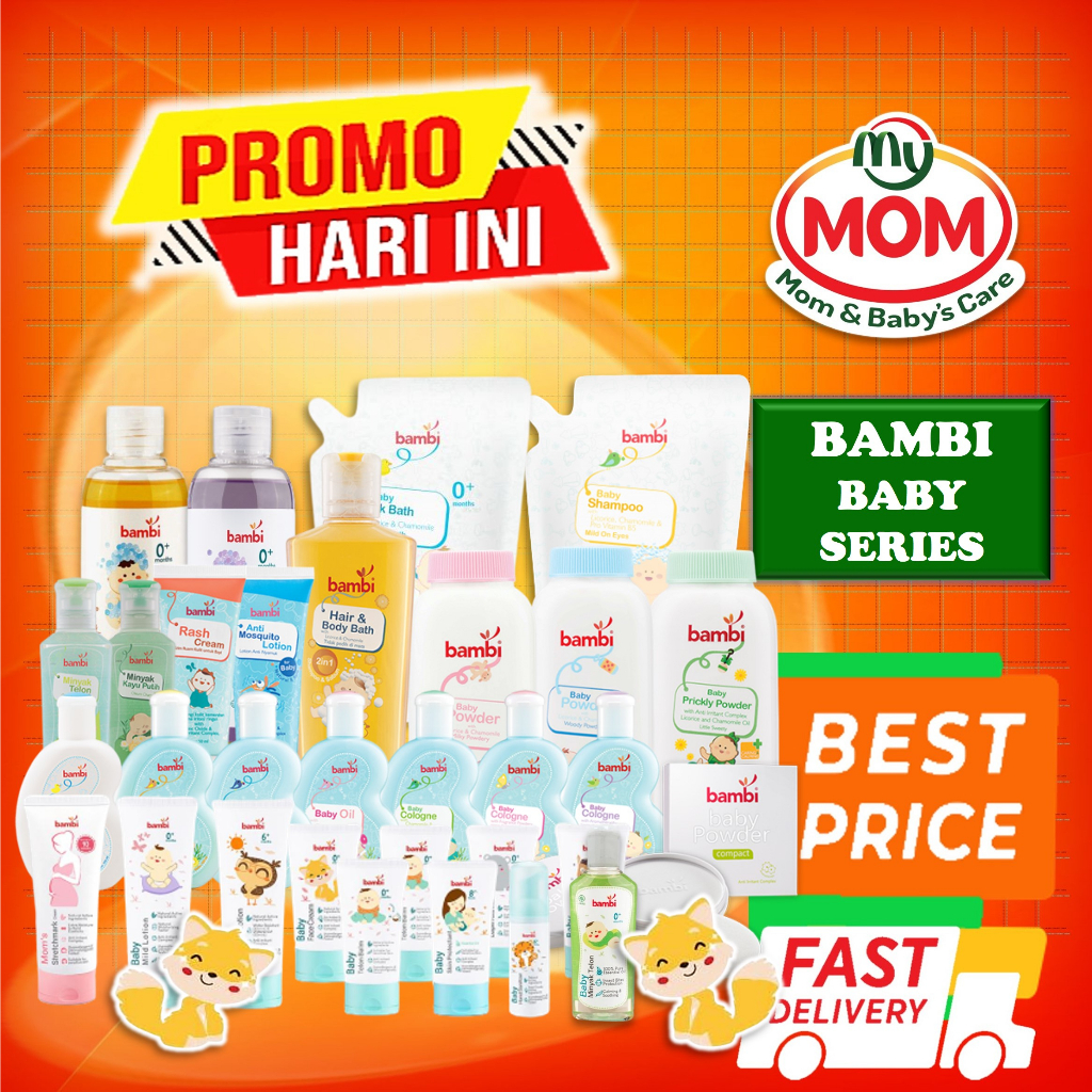 [BPOM] Bambi Baby Compact Powder 40gr / Compact Powder Refill Bambi / Bedak Padat Bayi Kulit Normal - Sensitif / Aromatherapy / MY MOM