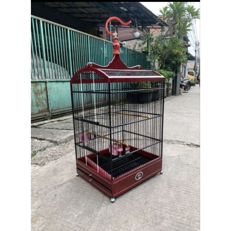 (GOJEK)KANDANG SANGKAR KOTAK LIS EBOD JAYA COKLAT